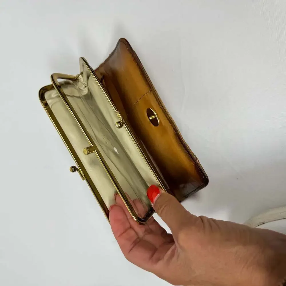 Vintage Justin Leather Goods Tooled Leather Western Saddle Clutch Wallet - Picture 5 of 9